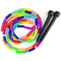Qualitycare Rainbow 7-foot jump rope with plastic beaded segmentation QU9686